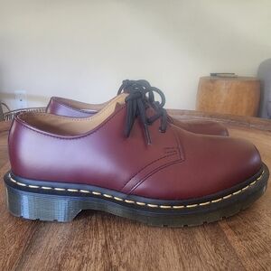 Dr Martens 1461 Cherry Red Oxford Smooth Leather Shoes Mens 6 / Womens 7